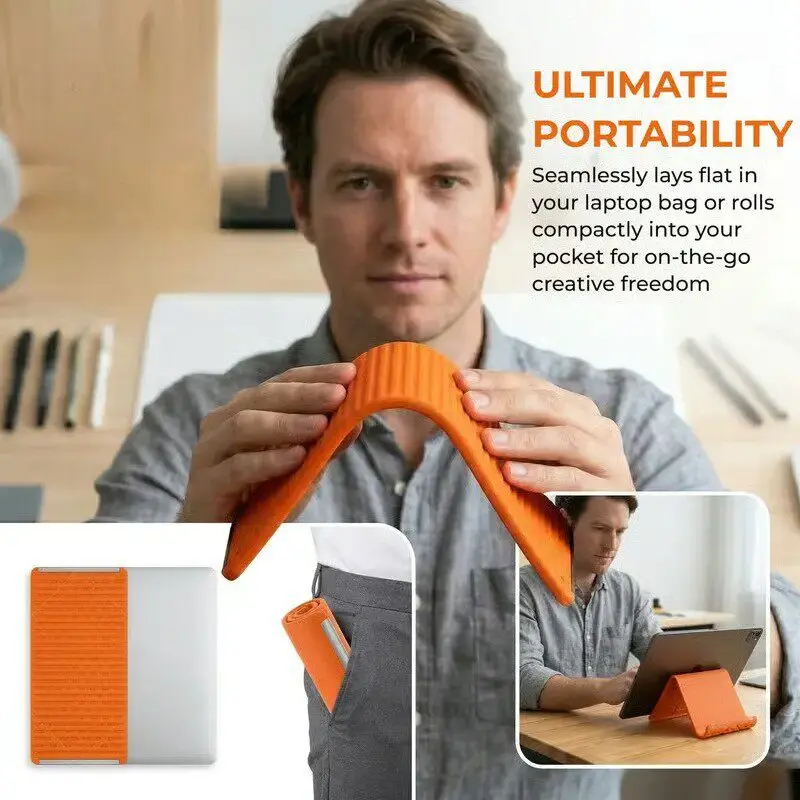 Laptop Accessory - Silicone Foldable Phone Stand Tablets Laptops
