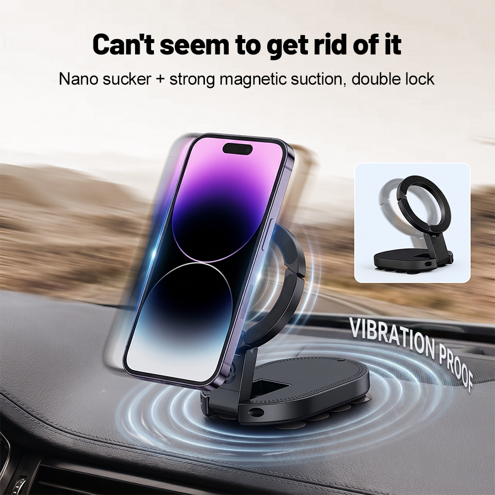 Laptop Accessories Distributor - 360° Rotation 3‑In‑1 Suction Cup Magnetic