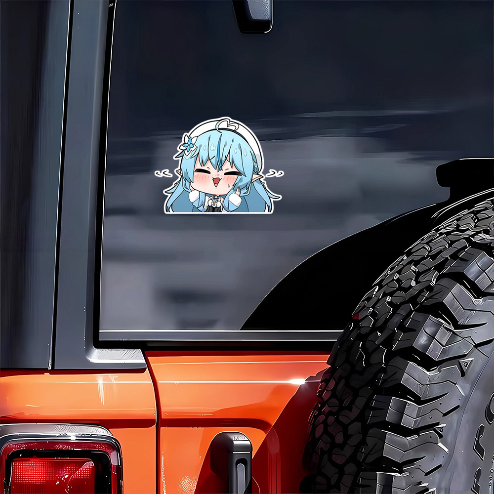 Laptop Accessories Light - Cute Anime Girl Car Sticker Hololive