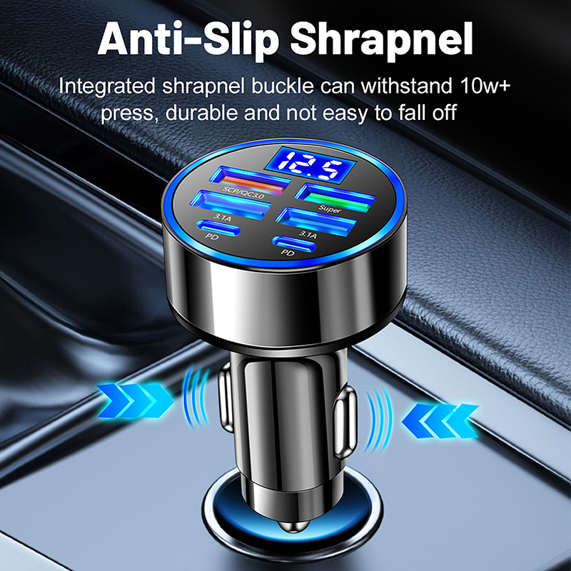 100W 6-Ports USB Type-C Car Ch - Usb C Power Adapter recension och pris