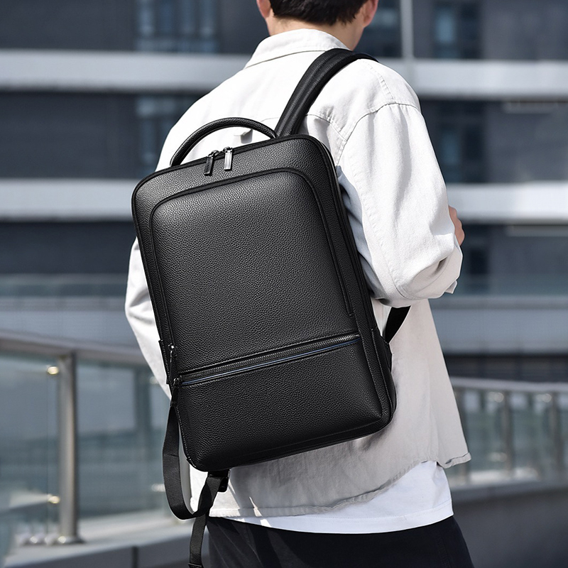 PU Leather Men's Backpack USB  - Laptop Accessories Travel Case recension och pris