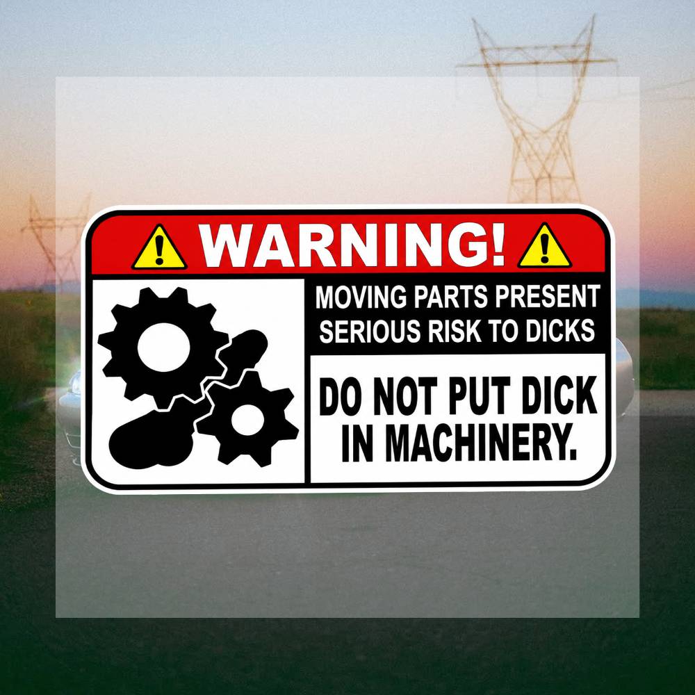 Warning 16cm Creative Sticker  - Laptop Accessories Travel Case recension och pris