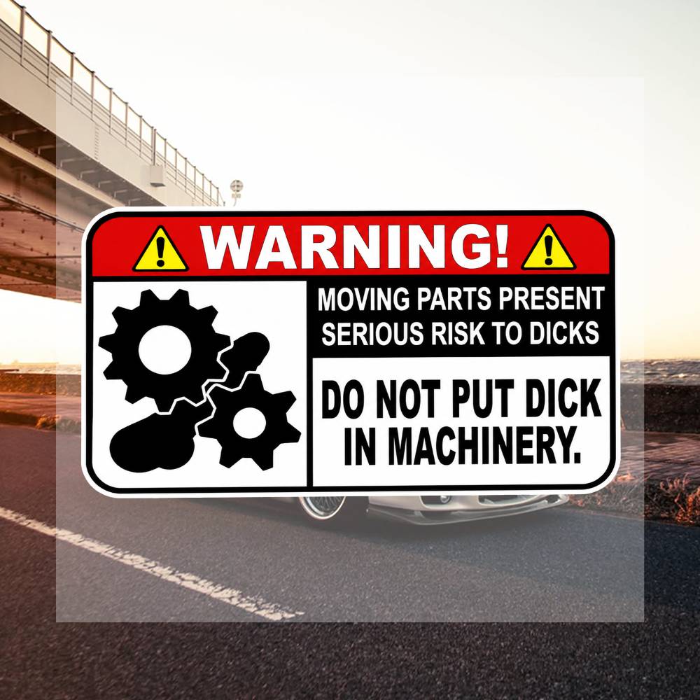 Warning 16cm Creative Sticker  - Laptop Accessories Travel Case recension och pris