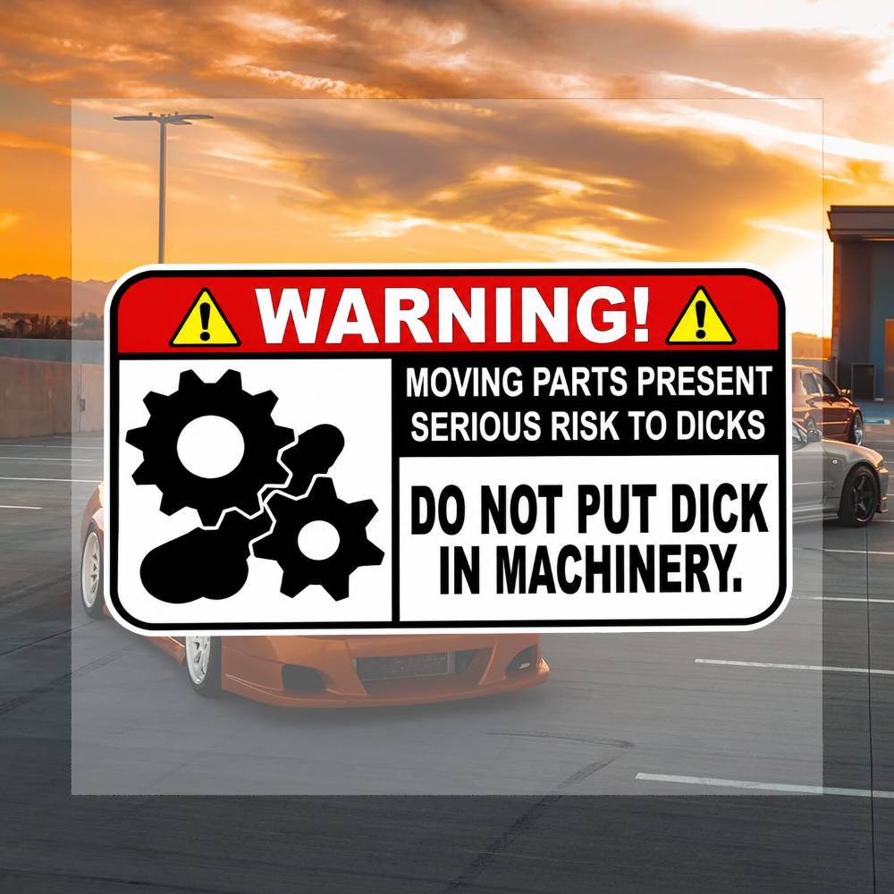 Warning 16cm Creative Sticker  - Laptop Accessories Travel Case recension och pris