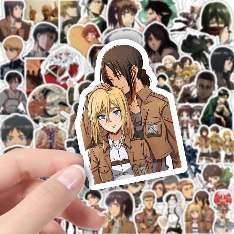 60Pcs Attack on Titan Anime St - Laptop Accessory recension och pris