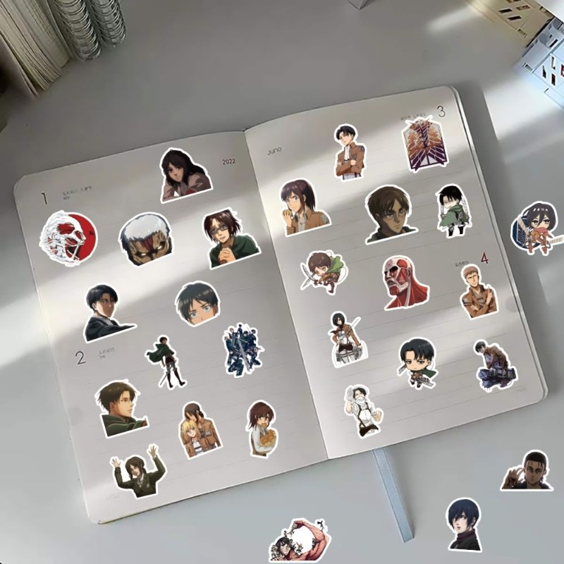 60Pcs Attack on Titan Anime St - Laptop Accessory recension och pris