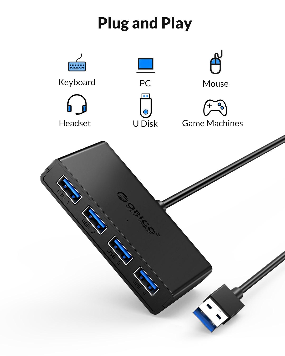 ORICO Hub USB 4 Ports Multi US - Mac Laptop Accessories recension och pris