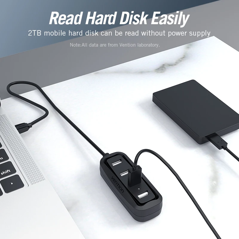 Vention USB 2.0 HUB 4 Port wit - Mac Laptop Accessories recension och pris