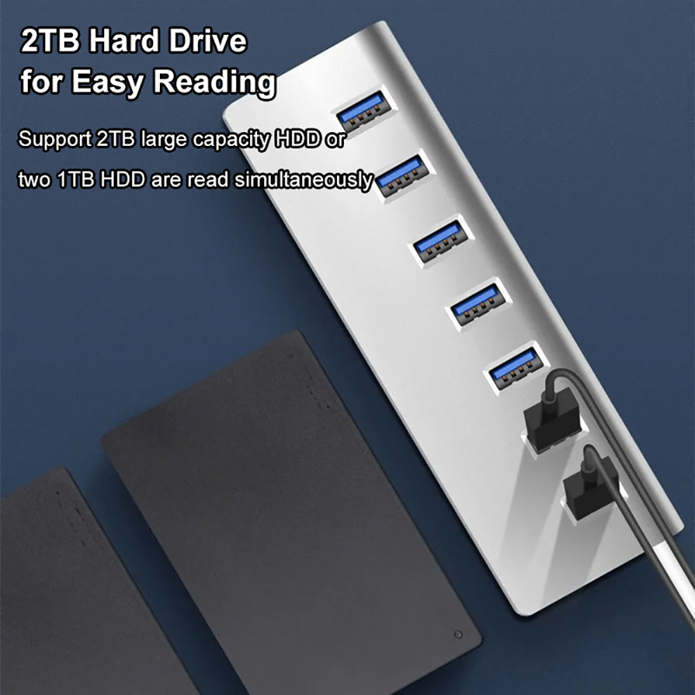 Aluminum Alloy USB 3.0 HUB 7 P - Mac Laptop Accessories recension och pris