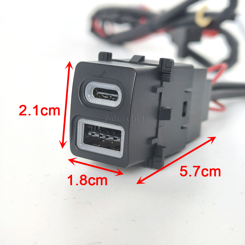 Modified Car USB QC3.0 Type-C  - Usb C Power Adapter recension och pris
